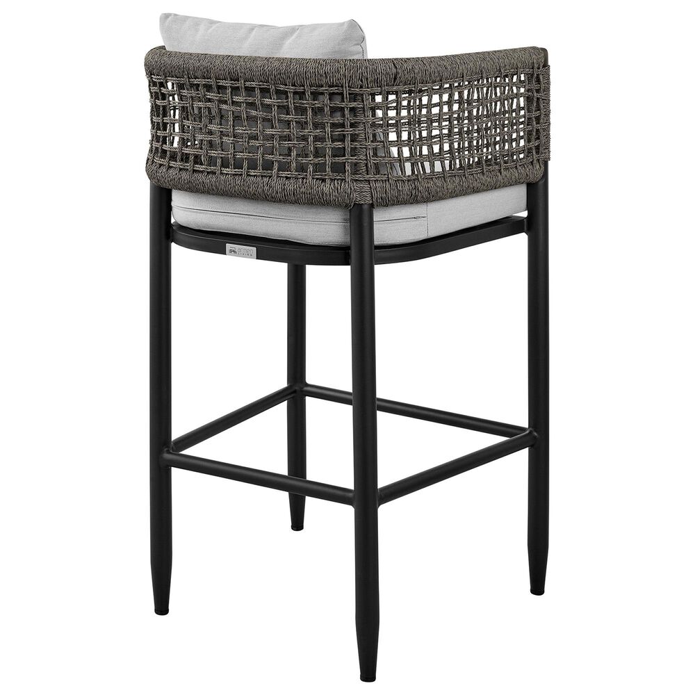 Armen Living Felicia Patio Bar Stool in Light Gray, , large