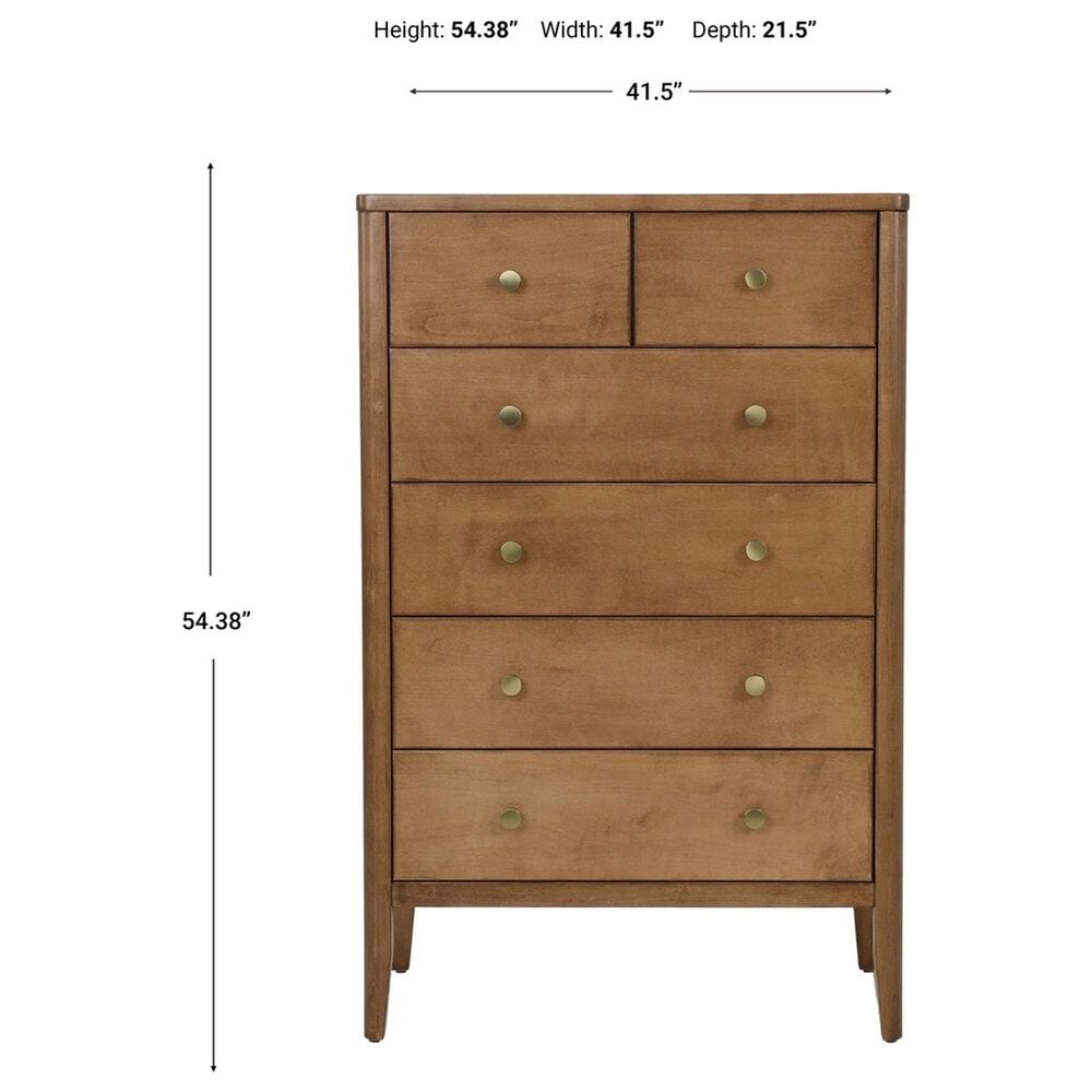 Archbold Furniture Warren 6-Drawer Chest in Harvest, , large