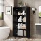 GARVEE 60" Kitchen Pantry Cabinet in Black, , large