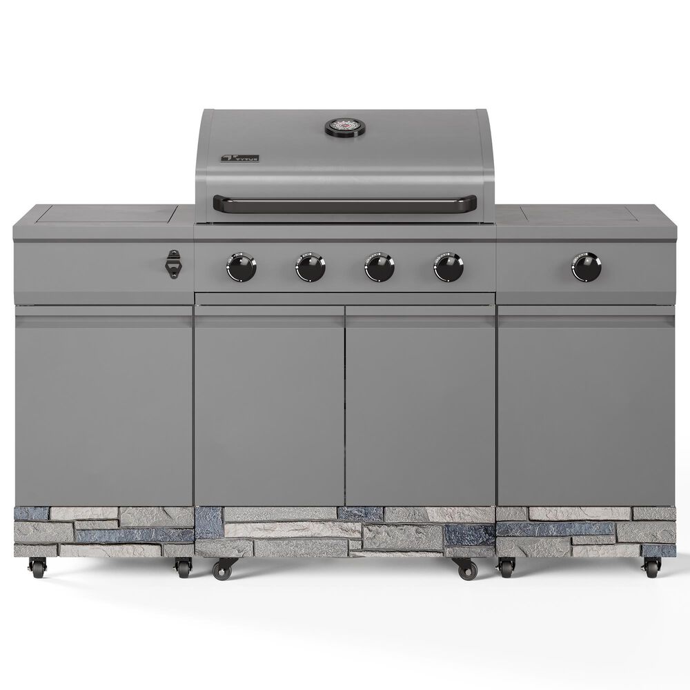TYTUS Fresno 5-Burner LP/NG Convertible Grill in Gunmetal Gray and Shadow Stone, , large
