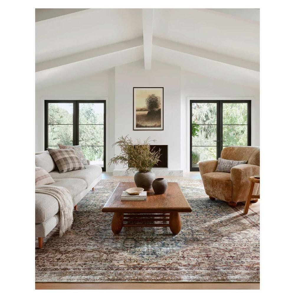 Amber Lewis x Loloi Georgie 2&#39; x 5&#39; Teal and Antique Area Rug, , large