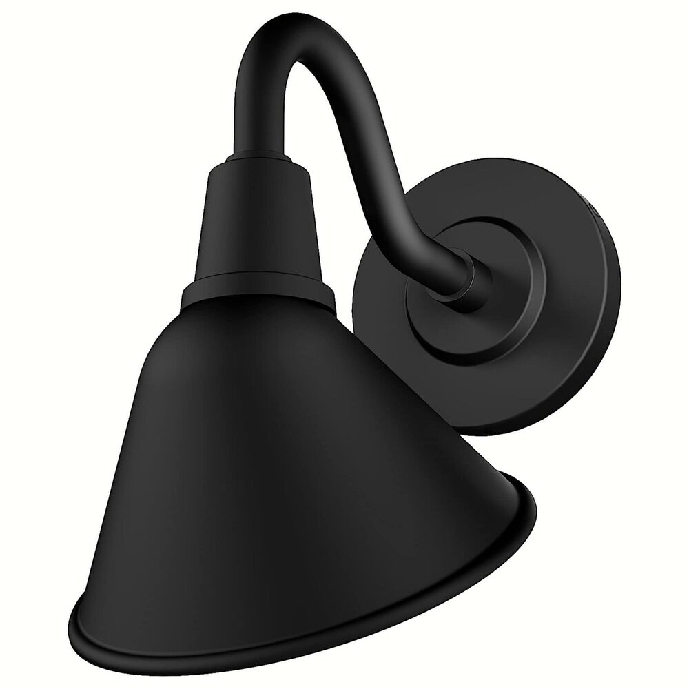 Hunter Cassius 1-Light Outdoor Small Wall Light in Matte Black, , large