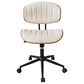HOMLUX Ergonomic Swivel Office Chair with Vertical Channel-Tufted Cushion in White, , large