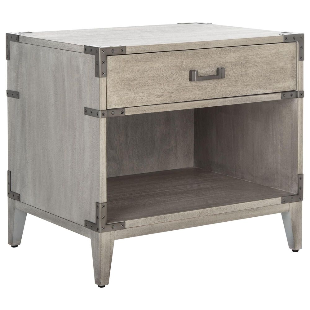 Safavieh Stevie 1 Drawer Nightstand in Light Gray, , large