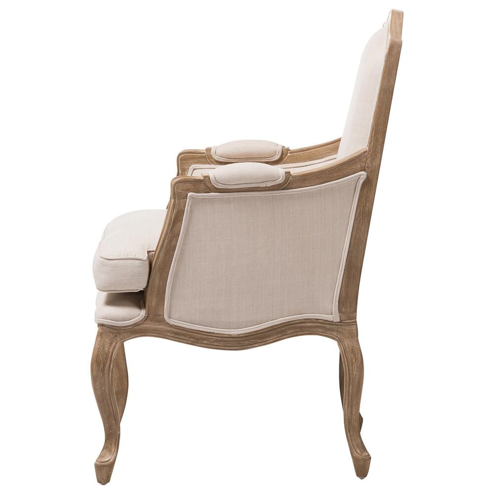Baxton Studio Nivernais Accent Chair in Beige, , large