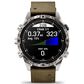 Garmin MARQ Adventurer Edition (Gen 2) Smartwatch 46 mm Damascus Steel Case with Brown Band, , large