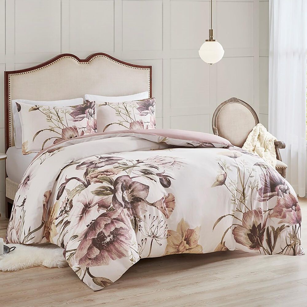 Hampton Park Cassandra 3-Piece Full/Queen Duvet Cover Set in Blush, , large