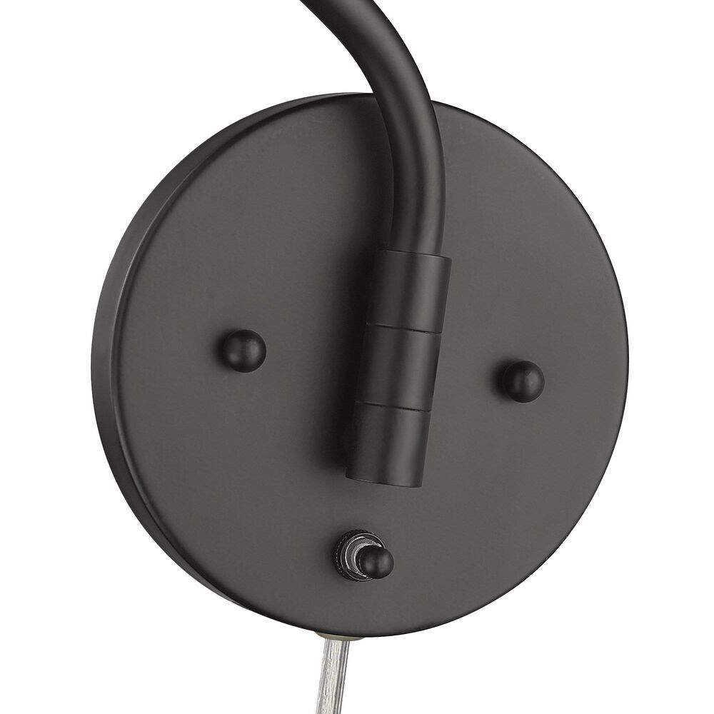 Golden Lighting Ryleigh 1-Light Articulating Wall Sconce in Matte Black, , large
