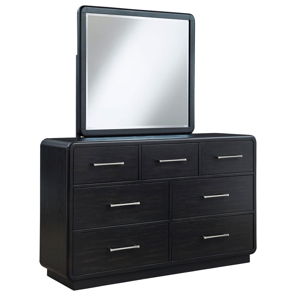 Millenium Rowanbeck Dresser and Mirror in Rich Layered Black, , large