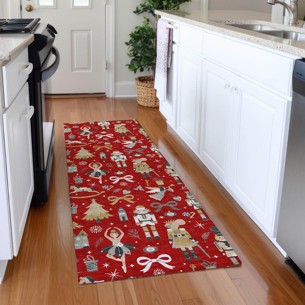Dalyn Rug Company Wonderland WN35 Red 2&#39;3&quot; x 7&#39;6&quot; Runner, , large