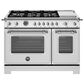 Bertazzoni Heritage 7 Cu. Ft. 48" Dual Fuel Range 6 Sealed Burners in Stainless Steel, , large