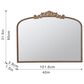 Hearth and Haven Arch Wall Mirror with Baroque Inspired Frame in Gold, , large