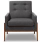 Baxton Studio Perris Lounge Chair in Dark Grey, , large