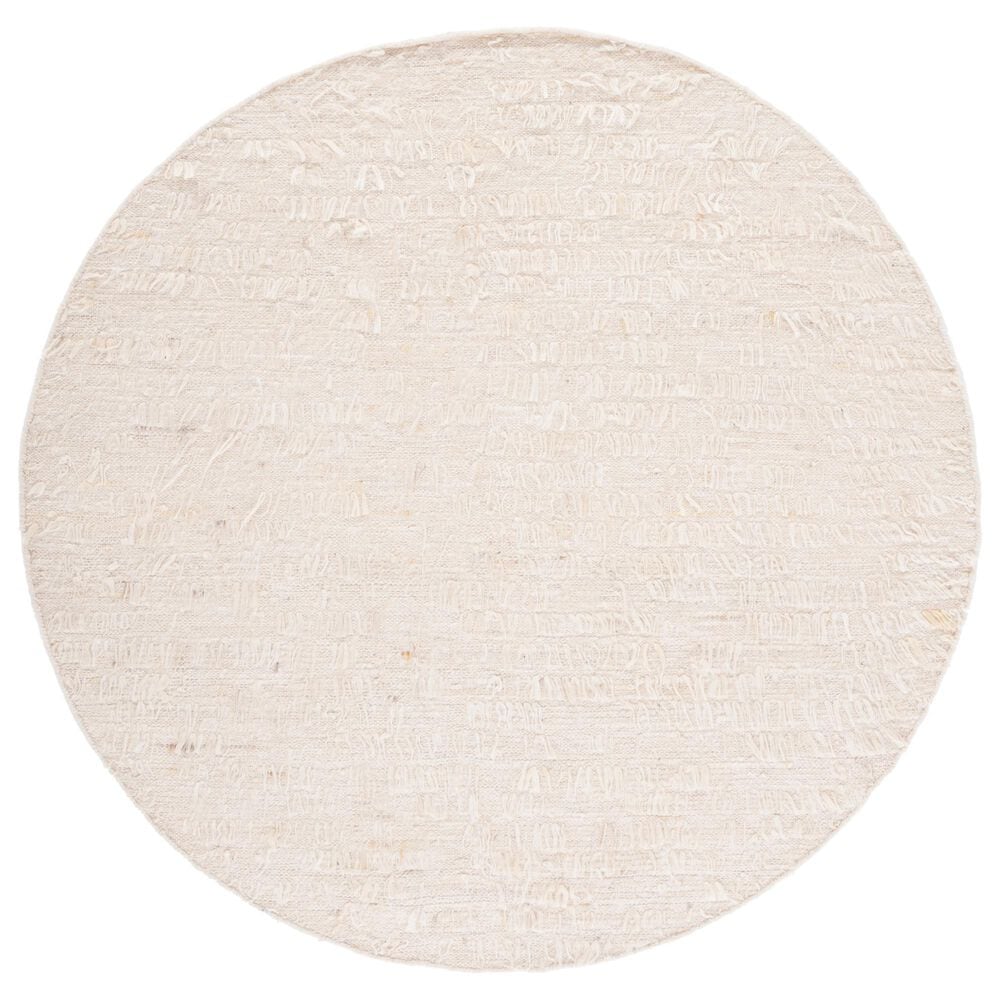 Safavieh Natura NAT322A 6" Round Ivory Area Rug, , large