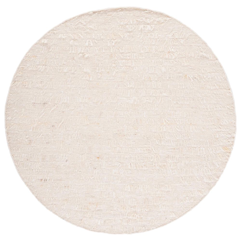 Safavieh Natura NAT322A 6" Round Ivory Area Rug, , large