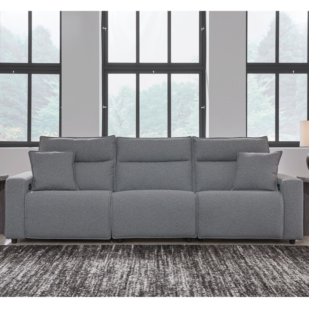 Ashley ModMax II 3-Piece Power Reclining Symmetrical Sectional in Salt and Pepper, , large