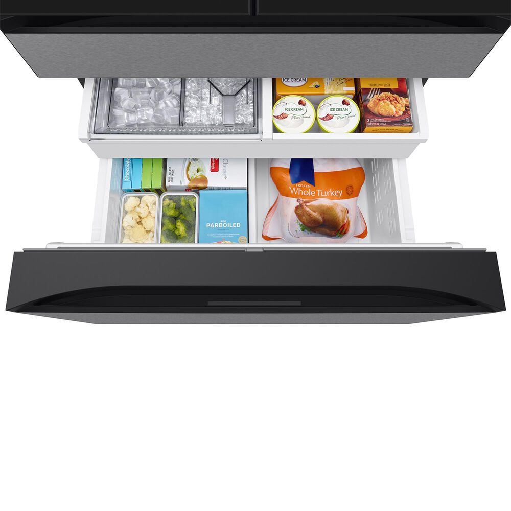 Samsung 28.6 Cu. Ft. Bespoke 4-Door French Door Refrigerator with AI Family Hub+ &amp; AI Vision Inside in Charcoal Glass &amp; Stainless Steel, , large