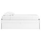 Ashley Onita Twin Platform Bed with No Headboard and 1 Side Storage in White, , large