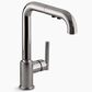 Kohler Purist Pull-Out Kitchen Sink Faucet in Vibrant Titanium, , large