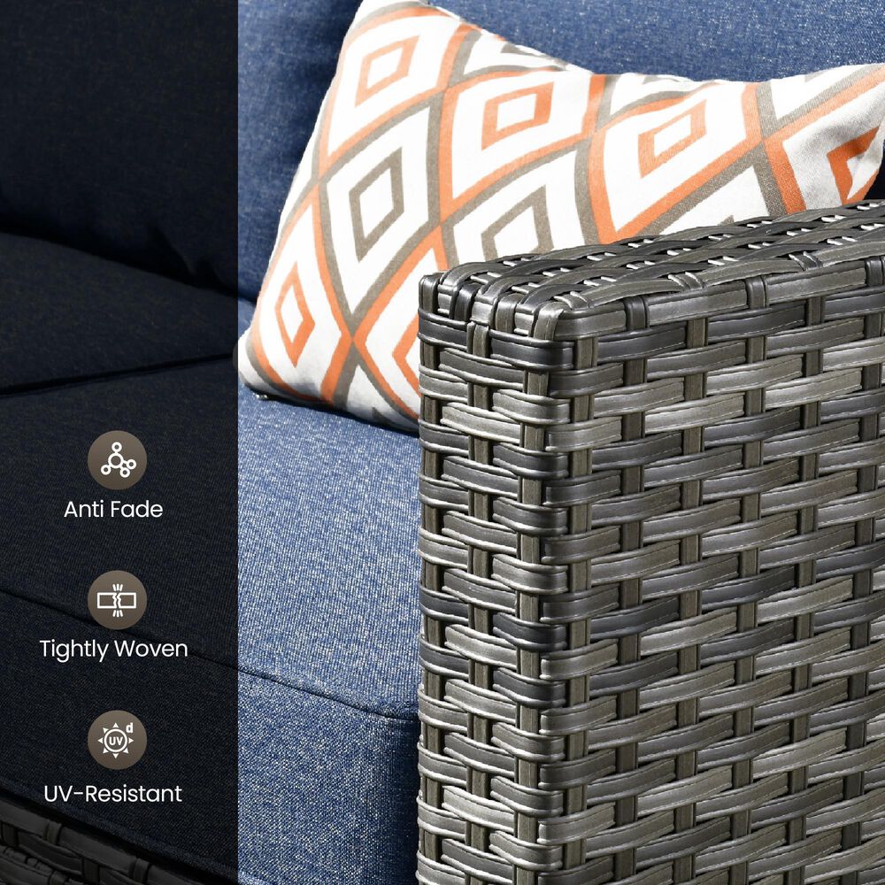 HOMLUX 9-Piece Outdoor  Conversation Set  in Denim Blue, , large