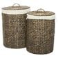 Maple and Jade Storage Basket with Liner and Matching Tops in Dark Brown (Set of 2), , large