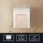 Lexora Home Vellum 24" x 28" LED Vanity Mirror, , large