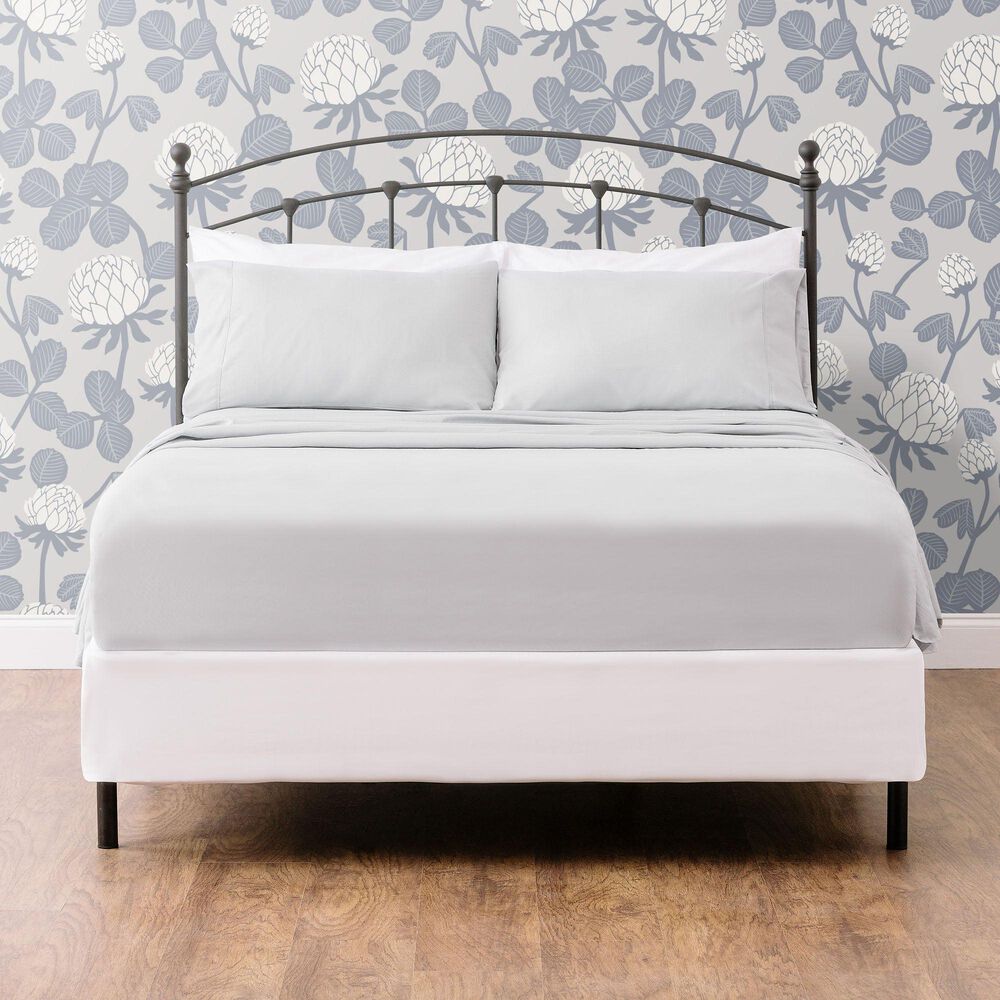 4-Piece King Checkered Emboss Sheet Set in Modern Gray, , large