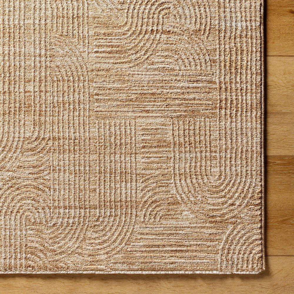Surya Masterpiece MPC-2310 Beige, Tan and Medium Brown 6'7" x 9'6" Area Rug, , large