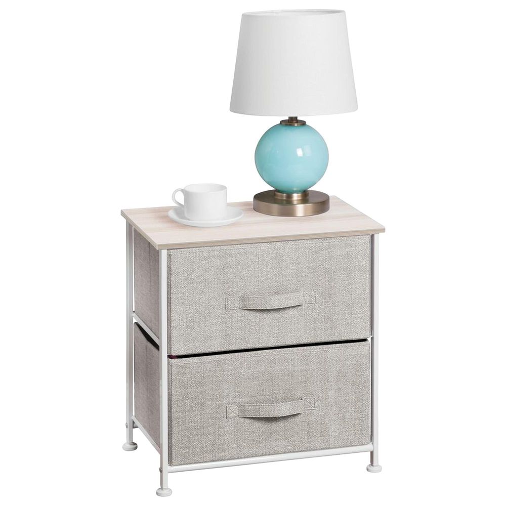 mDesign 2-Drawer Nightstand in Linen, , large