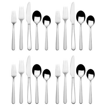 Lifetime Brands Parsons 20-Piece Flatware Set in Stainless Steel, Service for 4, , large