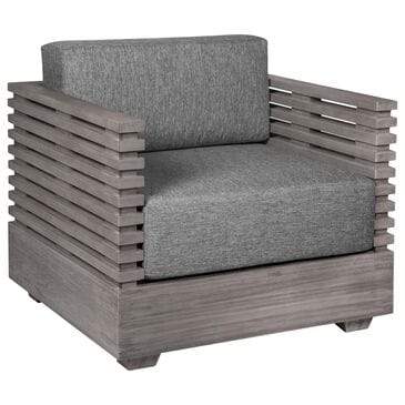 Armen Living Vivid Outdoor Patio Arm Chair in Light Gray, , large