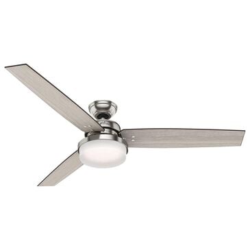 Hunter Sentinel 60" Ceiling Fan with LED Lights in Brushed Nickel, , large