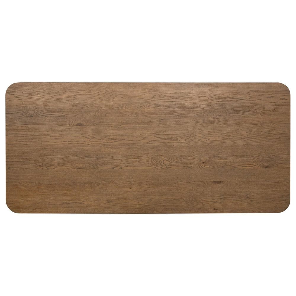 Classic Home Vander Rectangular Double Pedestal Dining Table in Tawny Brown - Table Only, , large