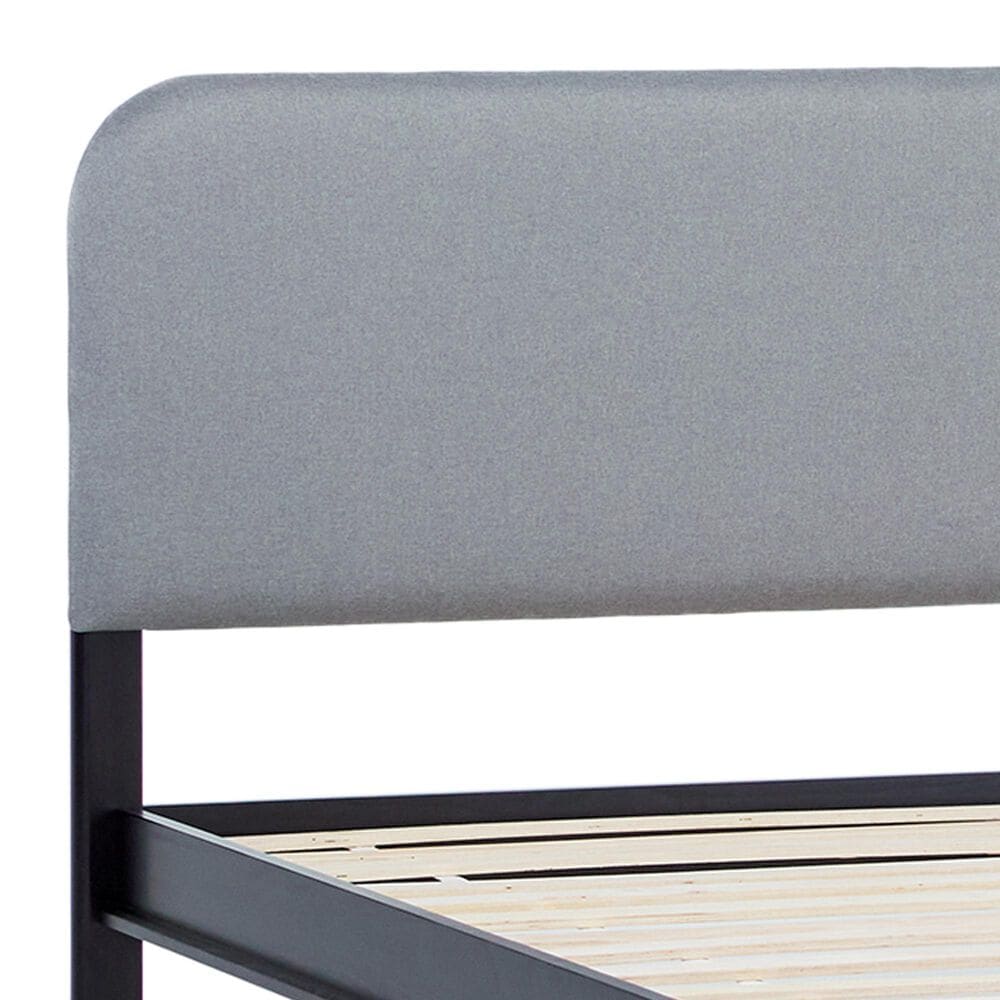 Walker Edison Annette King Platform Bed in Black, , large