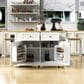 HOMLUX 3-Piece 48" Kitchen Island Set in White, , large