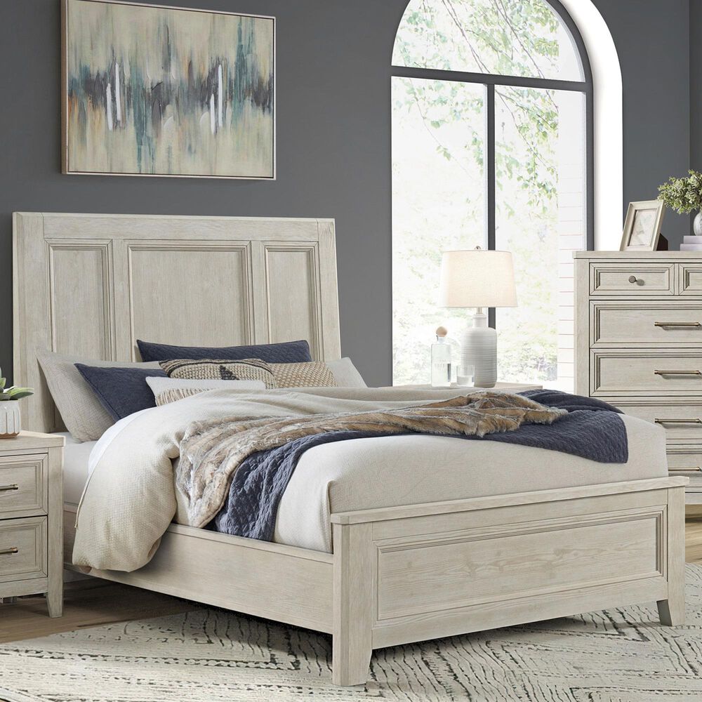 Hawthorne Furniture Carlson Queen Panel Bed in Washed Linen, , large