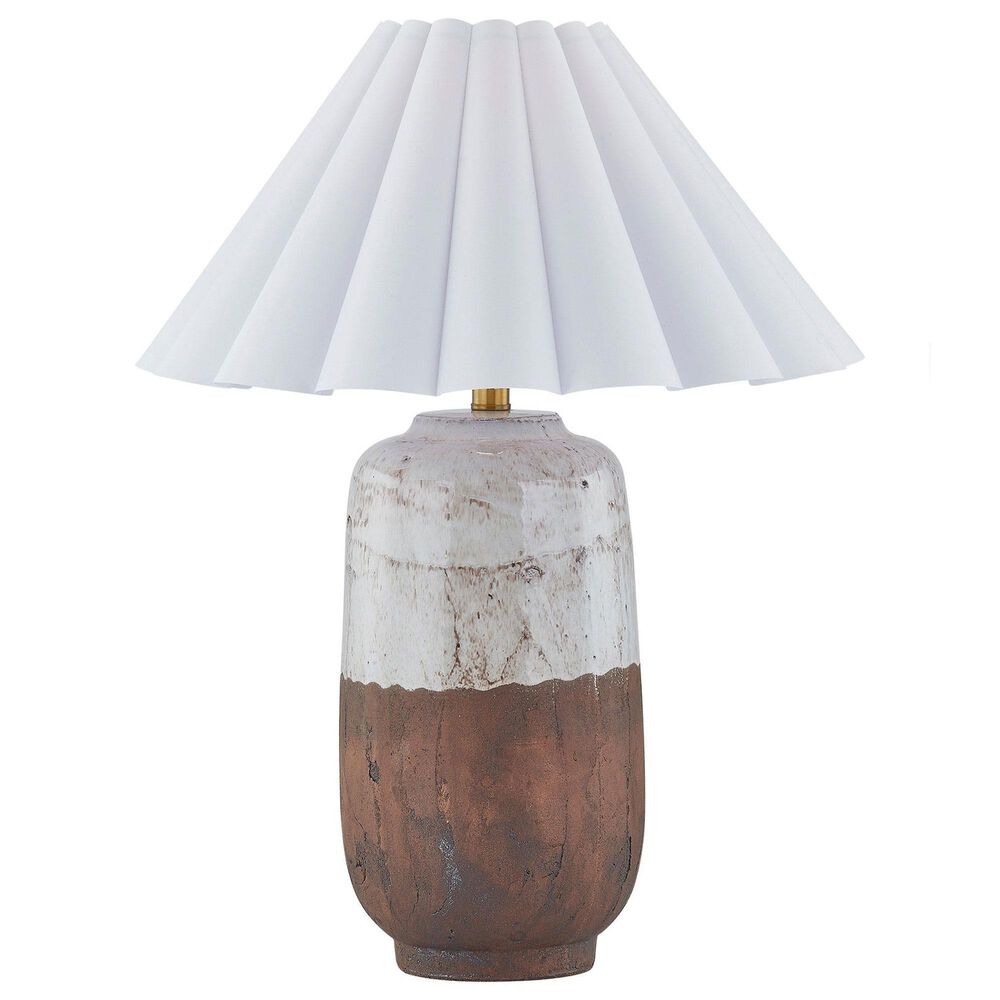 Southern Lighting Sonoma Table Lamp in White and Rust, , large
