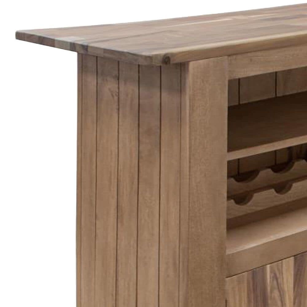 Fallridge Natural Parota Bar with Wine Bottle Storage in Natural Wood, , large