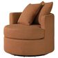 Coaster Debbie Swivel Accent Chair in Burnt Orange, , large