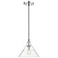 Golden Lighting Orwell 1-Light Medium Pendant with Clear Glass Shade in Chrome, , large