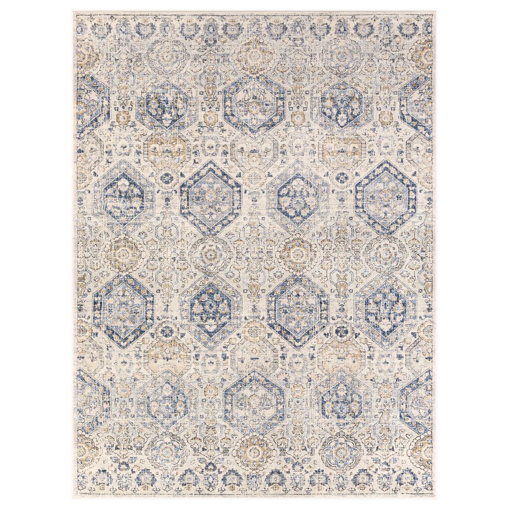 Surya Indigo 8"7" x 12"4" Denim, Navy, Mustard, Charcoal, Gray, Black, Beige and Off-White Area Rug, , large