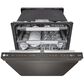 LG 24" Top Control Smart Dishwasher with TrueSteam and Dynamic Heat Dry in Black Stainless Steel, , large