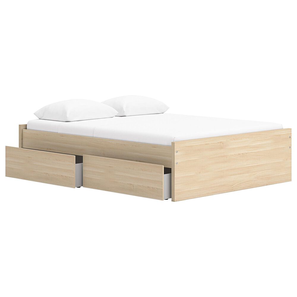 Ashley Onita Queen Platform Bed with 2 Side Storage in Natural, , large
