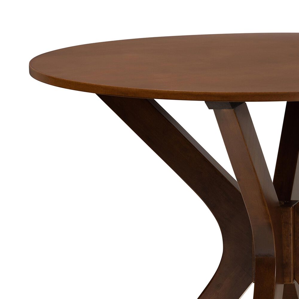 Baxton Studio Kenji 34" Dining Table in Walnut Brown - Table Only, , large