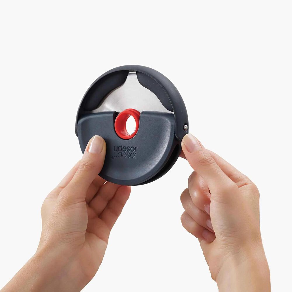 Joseph Joseph Disc Easy-Clean Pizza Cutter in Grey and Red, , large