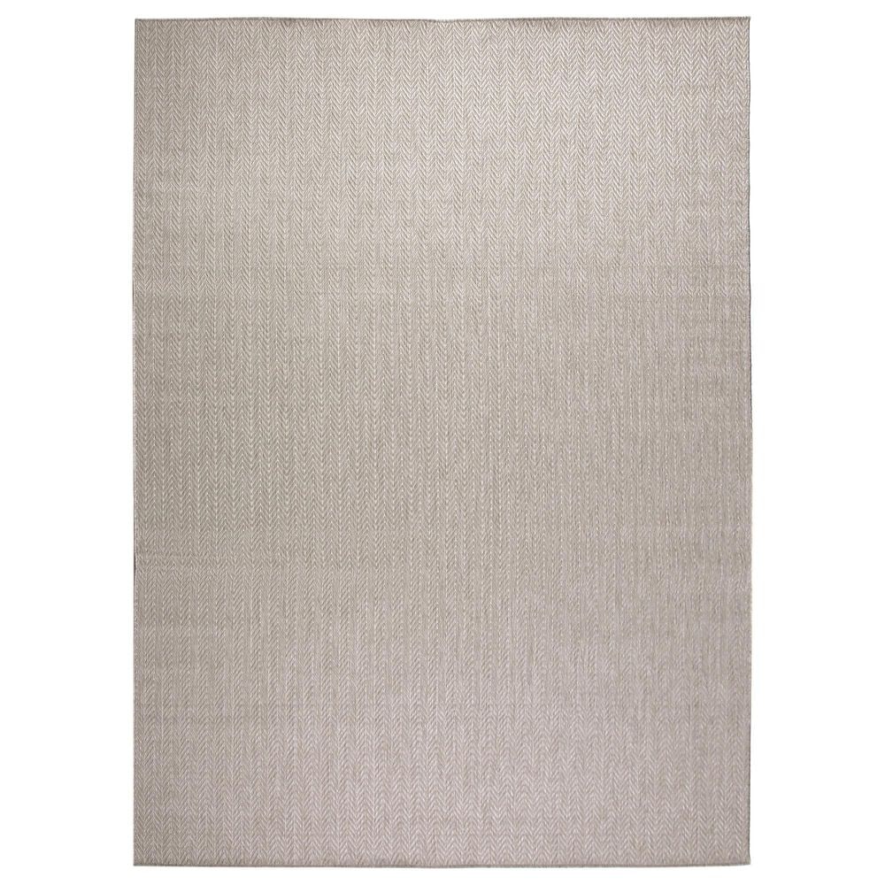 Nourison Horizon HOZ02 Grey 10" x 14" Indoor/Outdoor Area Rug, , large