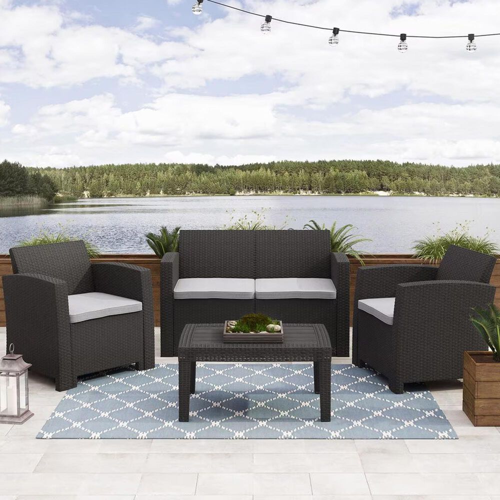 CorLiving Adelaide 4-Piece Conversation Set in Light Gray, , large