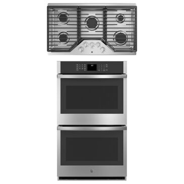 GE Appliances 2-Piece Kitchen Package with 30" Double Wall Oven and 36" Gas Cooktop in Stainless Steel, , large