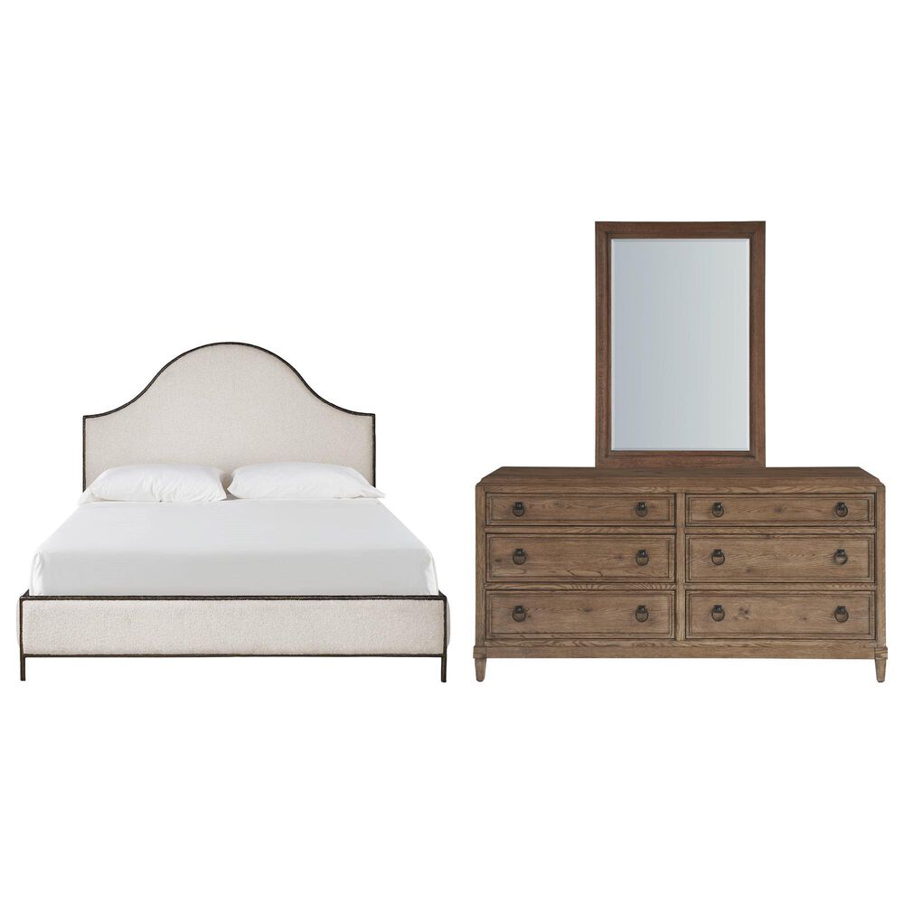 Universal Furniture Griffith Park 3-Piece Queen Upholstered Bedroom Set in Sienna, , large