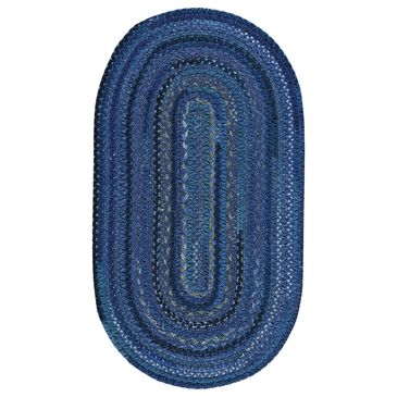 Capel Bayview 0036-470 5" x 8" Oval Twilight Blue Area Rug, , large